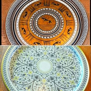Venetian & Grecian Tray Fabcraft 1950s Metal